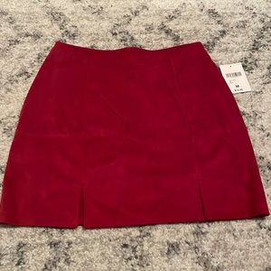 Red mini skirt